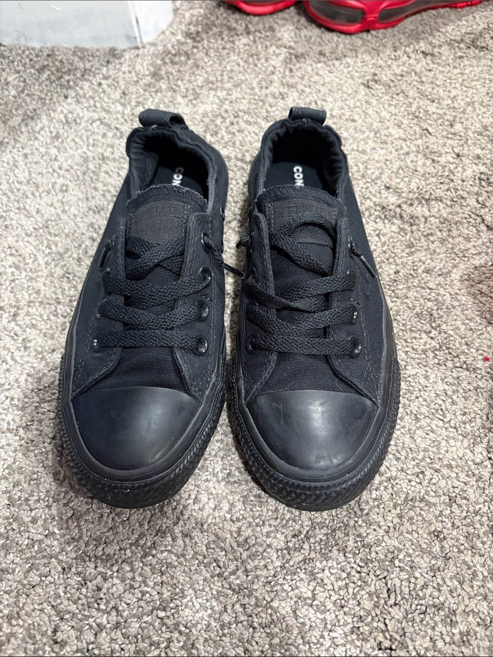 Women’s Casual Low-Top Canvas Sneakers in Black